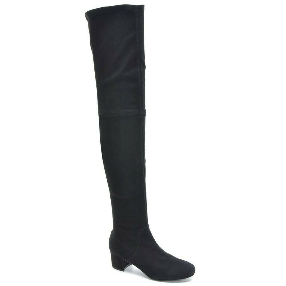 & Other Stories Black Thigh High Stretch Boots 38 New
